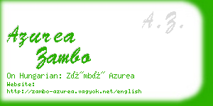 azurea zambo business card